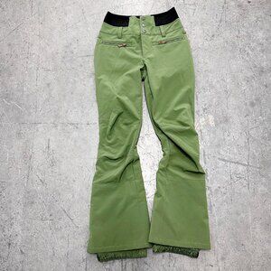 Roxy Green Snow Pants with Black Waistband